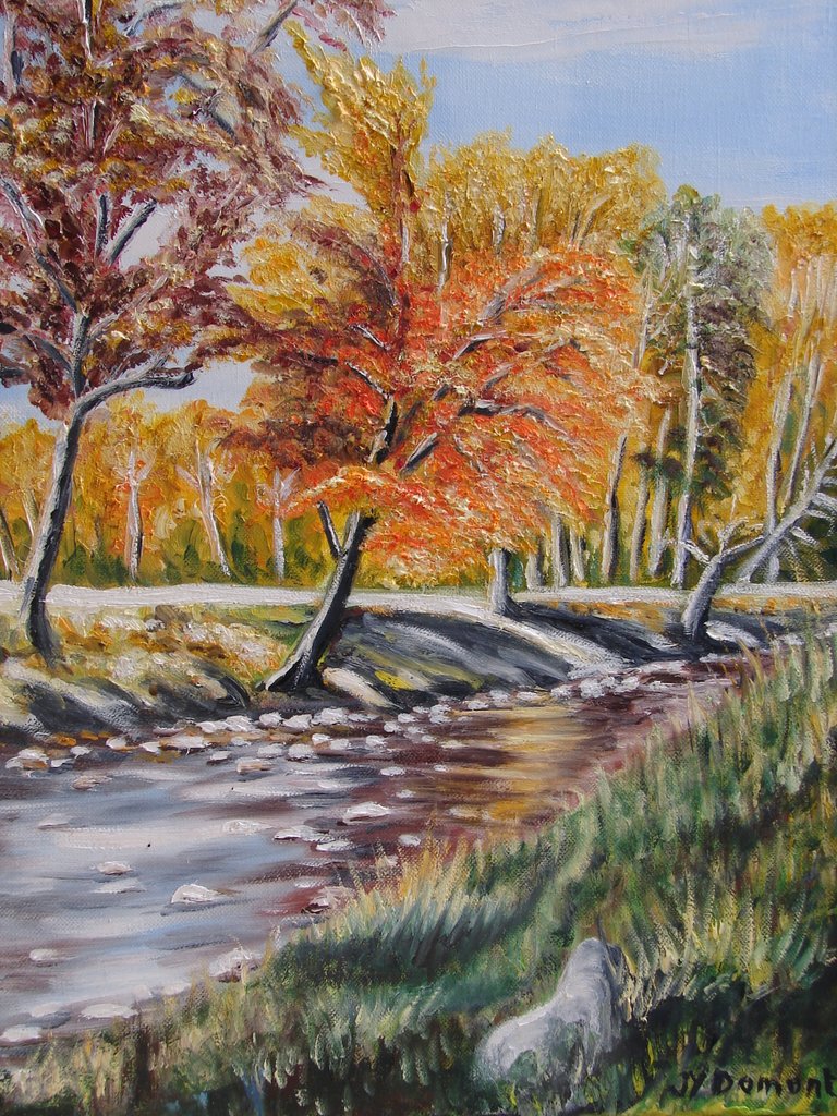 La rivière en automne aux White Mountains / Etats Unis