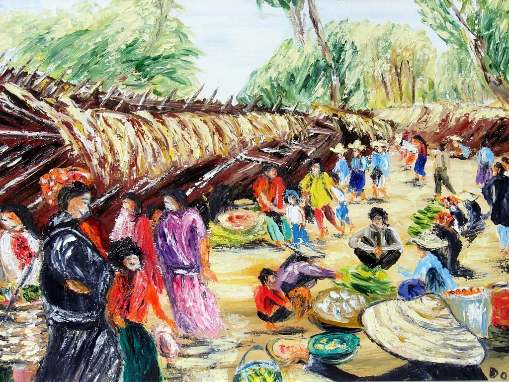 Birmanie : le marché d'Indien