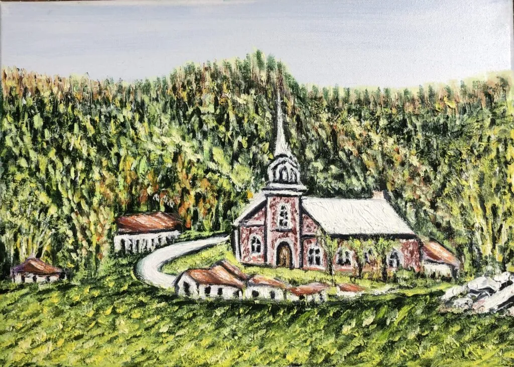 Canada : l'église de l'Anse-Saint-Jean