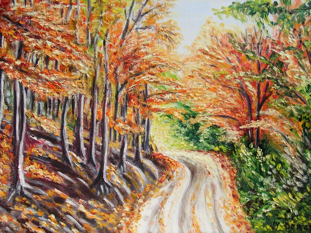 Etats-Unis : la route en automne sur les montagnes blanches