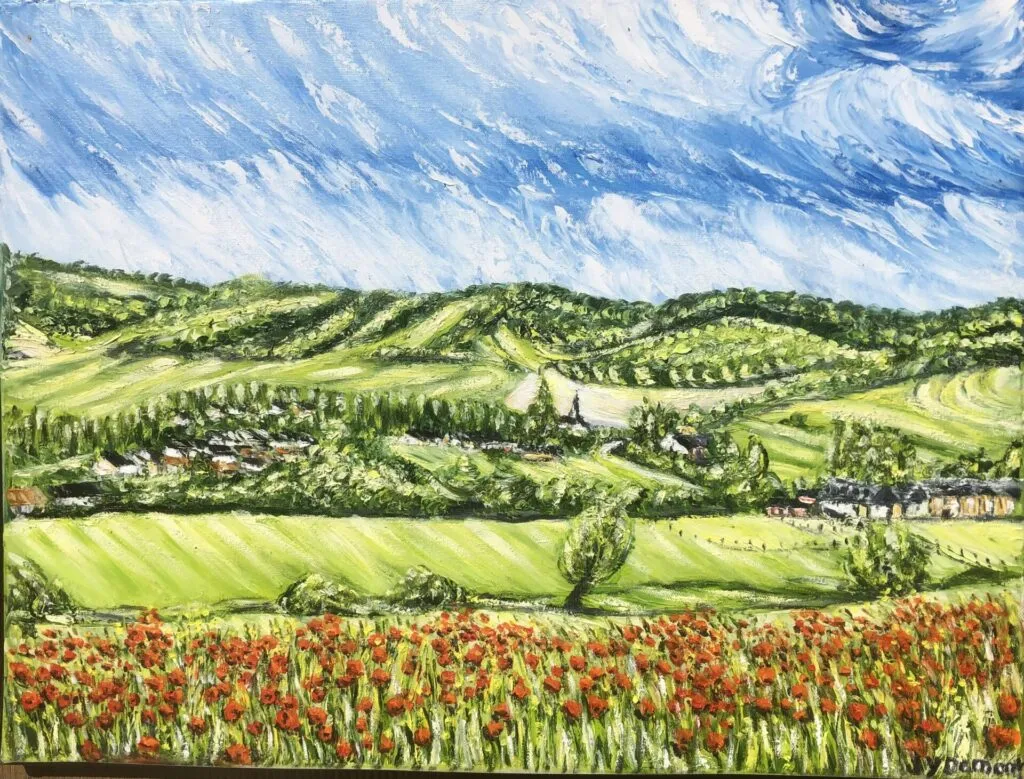 Fresles : le champ de coquelicots