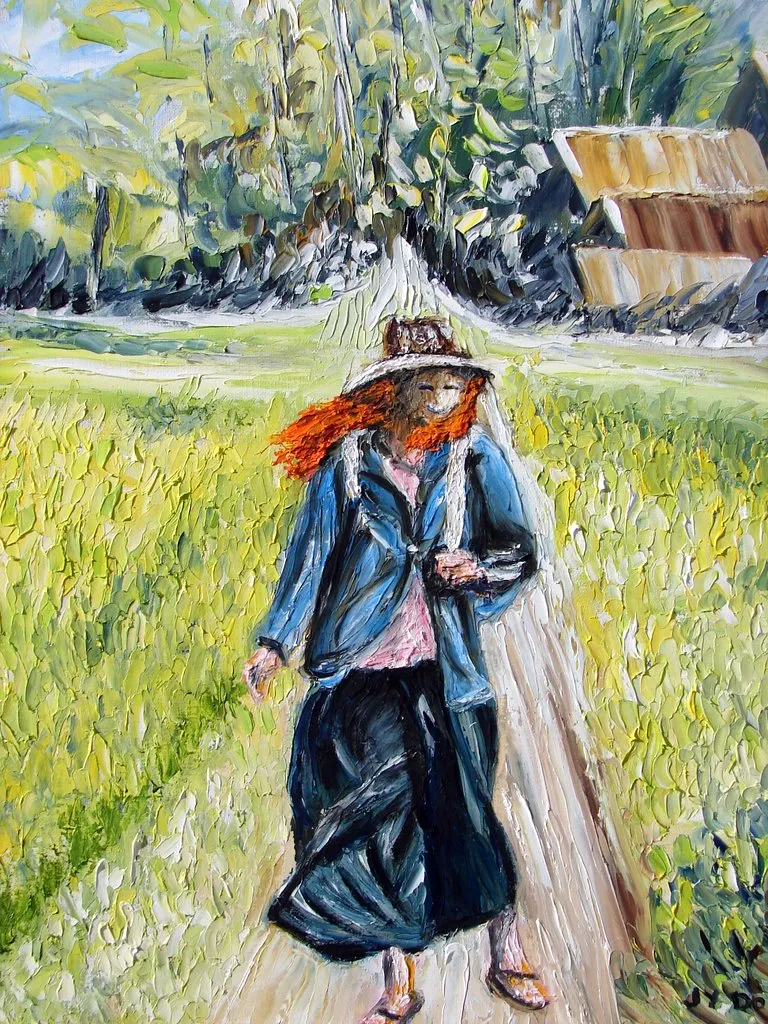 Vietnam : la paysanne au foulard rouge