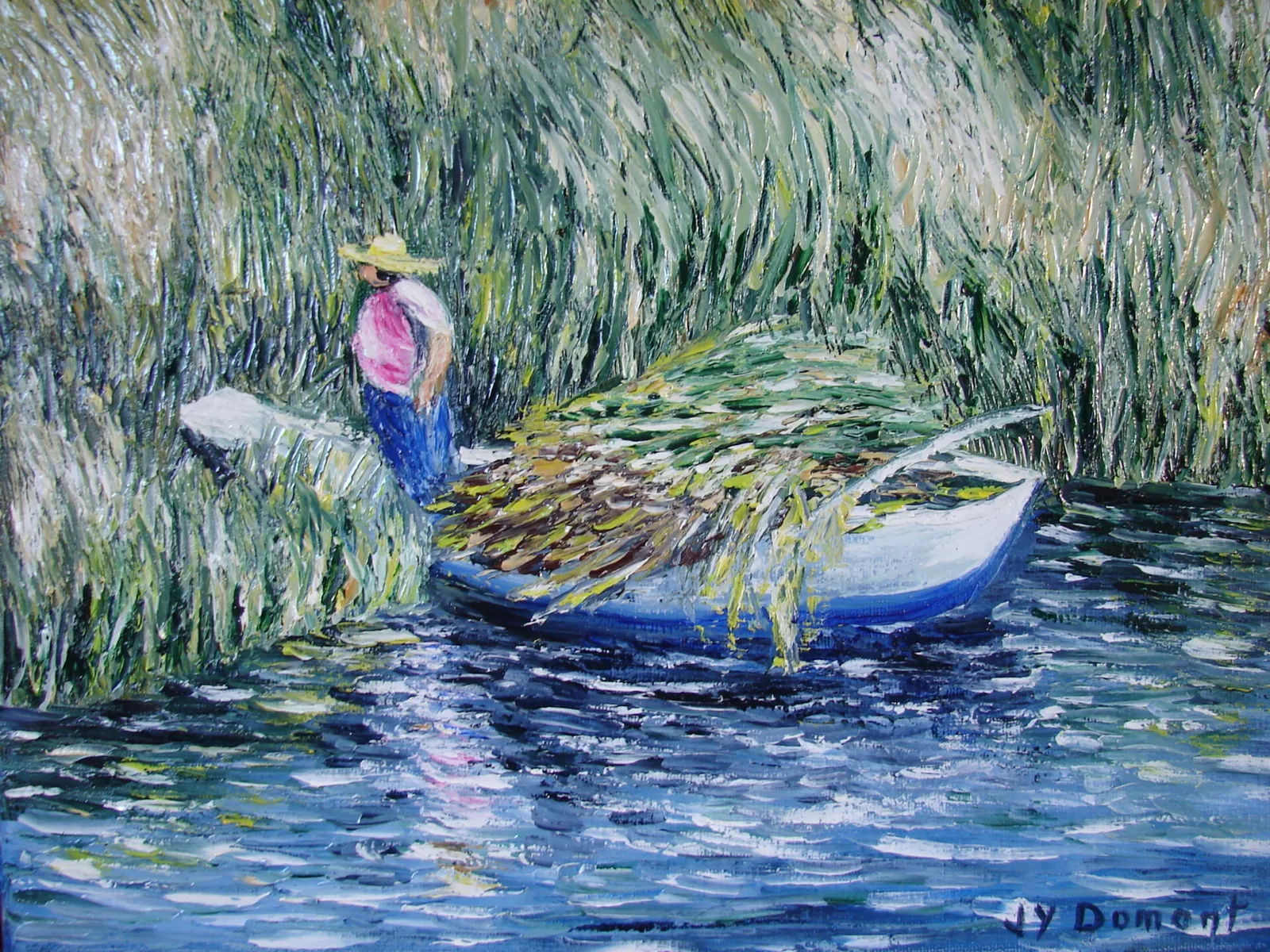Pérou : la récolte de roseaux sur le lac Titicaca