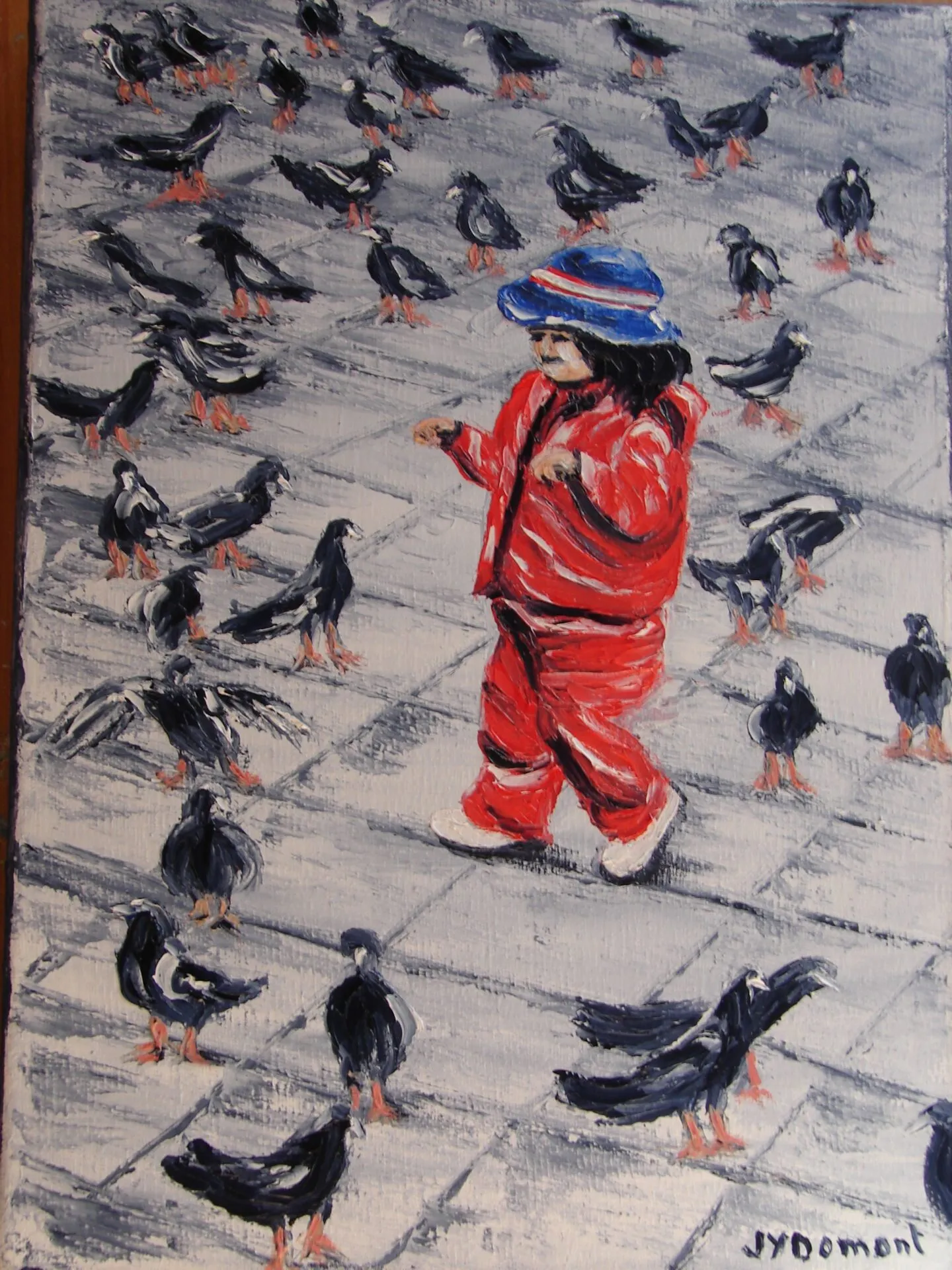 Pérou : l'enfant et les pigeons