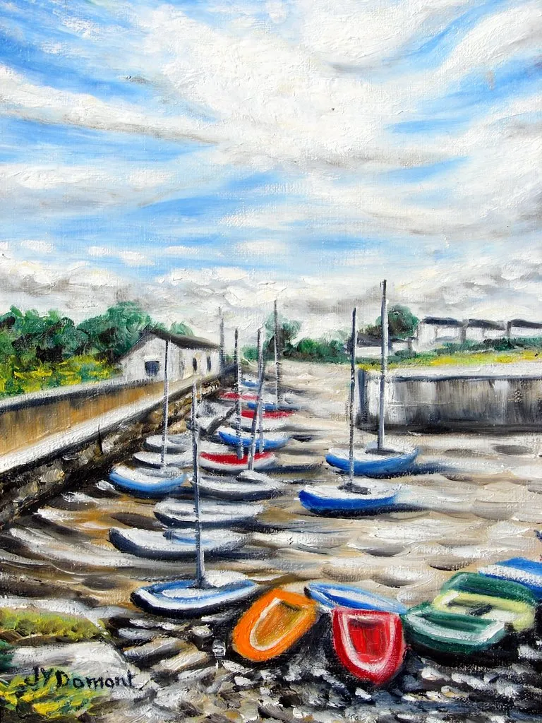 Marée basse sur le port