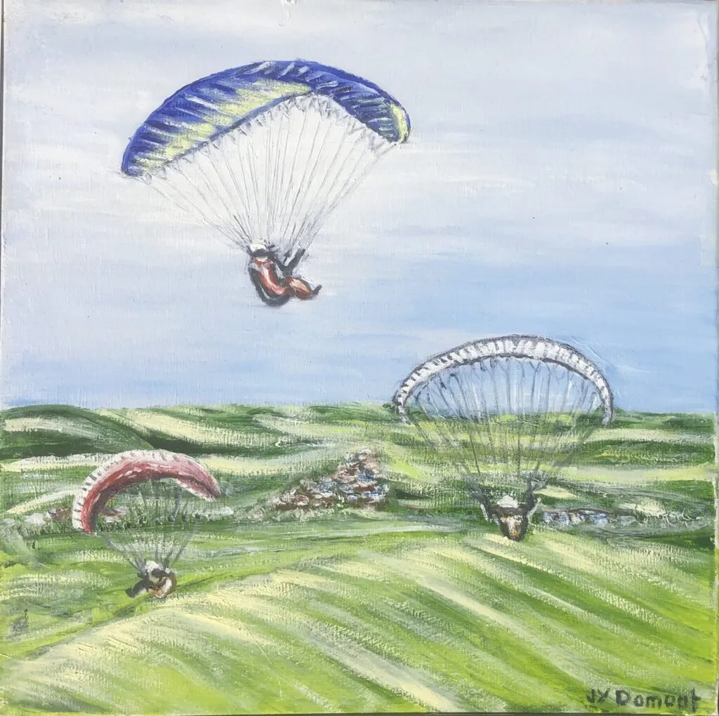 Osmoy-St-Valéry : les parapentes