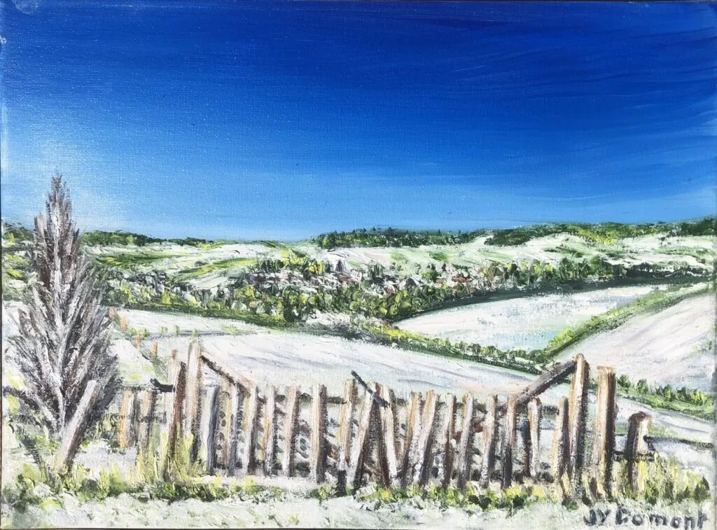 Osmoy-St-Valéry : paysage enneigé