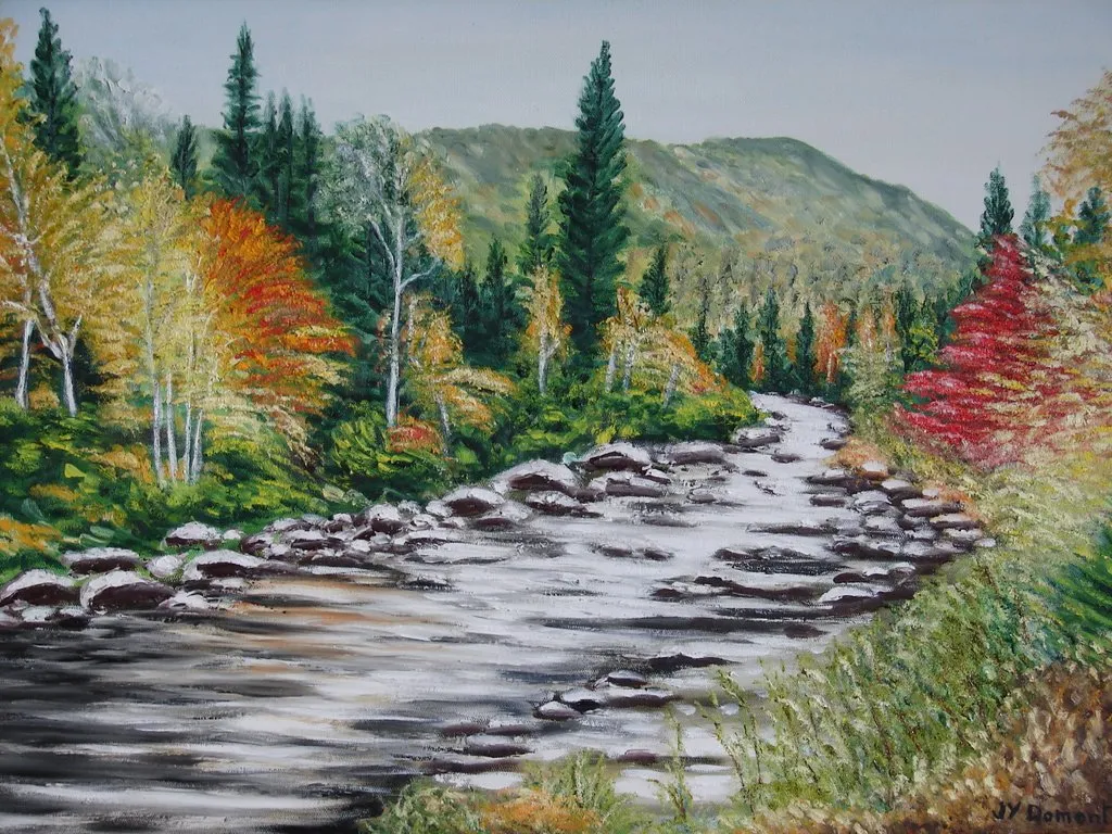 Canada : paysage d'automne dans le Saguenay