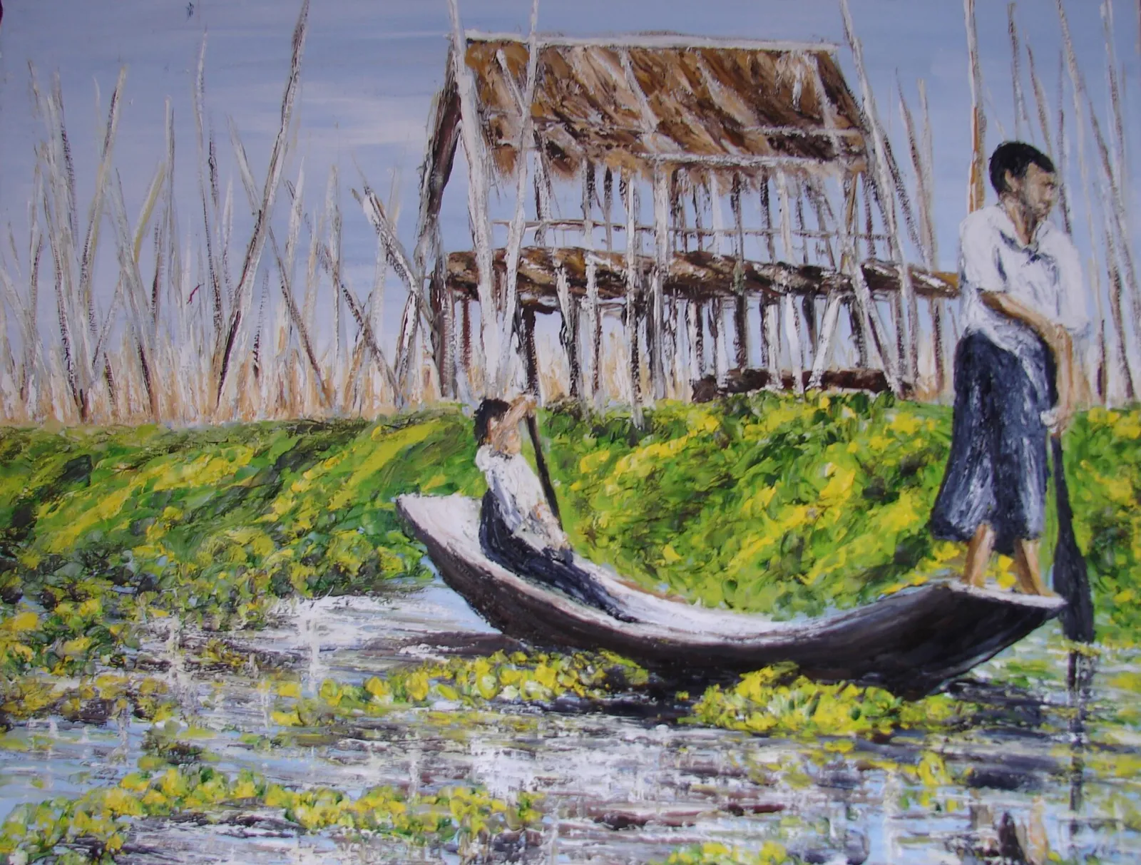 Birmanie : la pirogue dans les jardins flottants du lac Inle