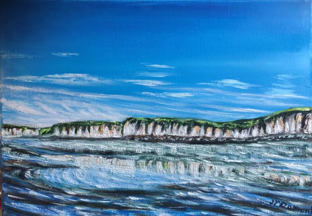 Reflets sur les falaises