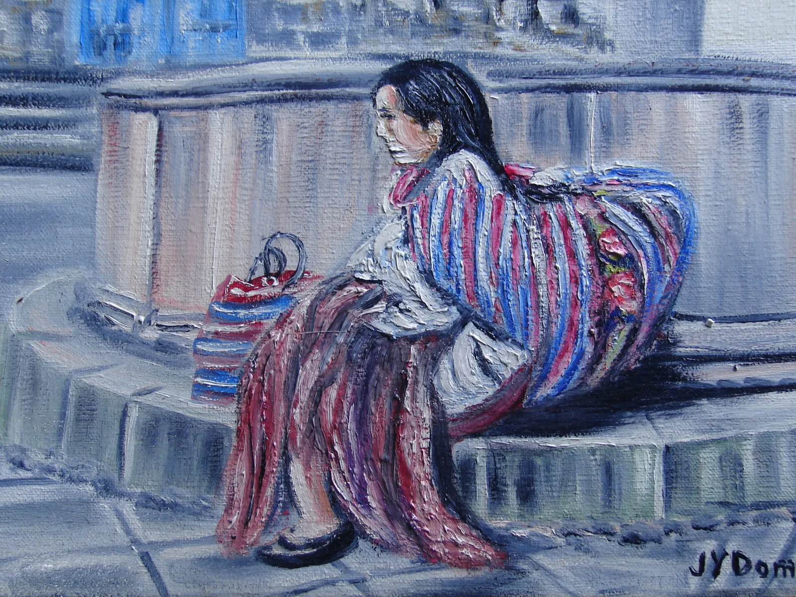 Pérou :  la marchande sur les trottoirs de Cusco
