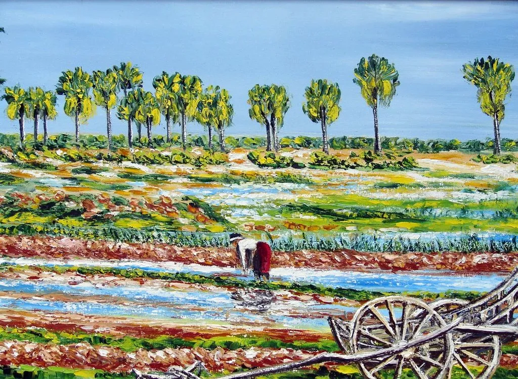 Cambodge : scène de campagne