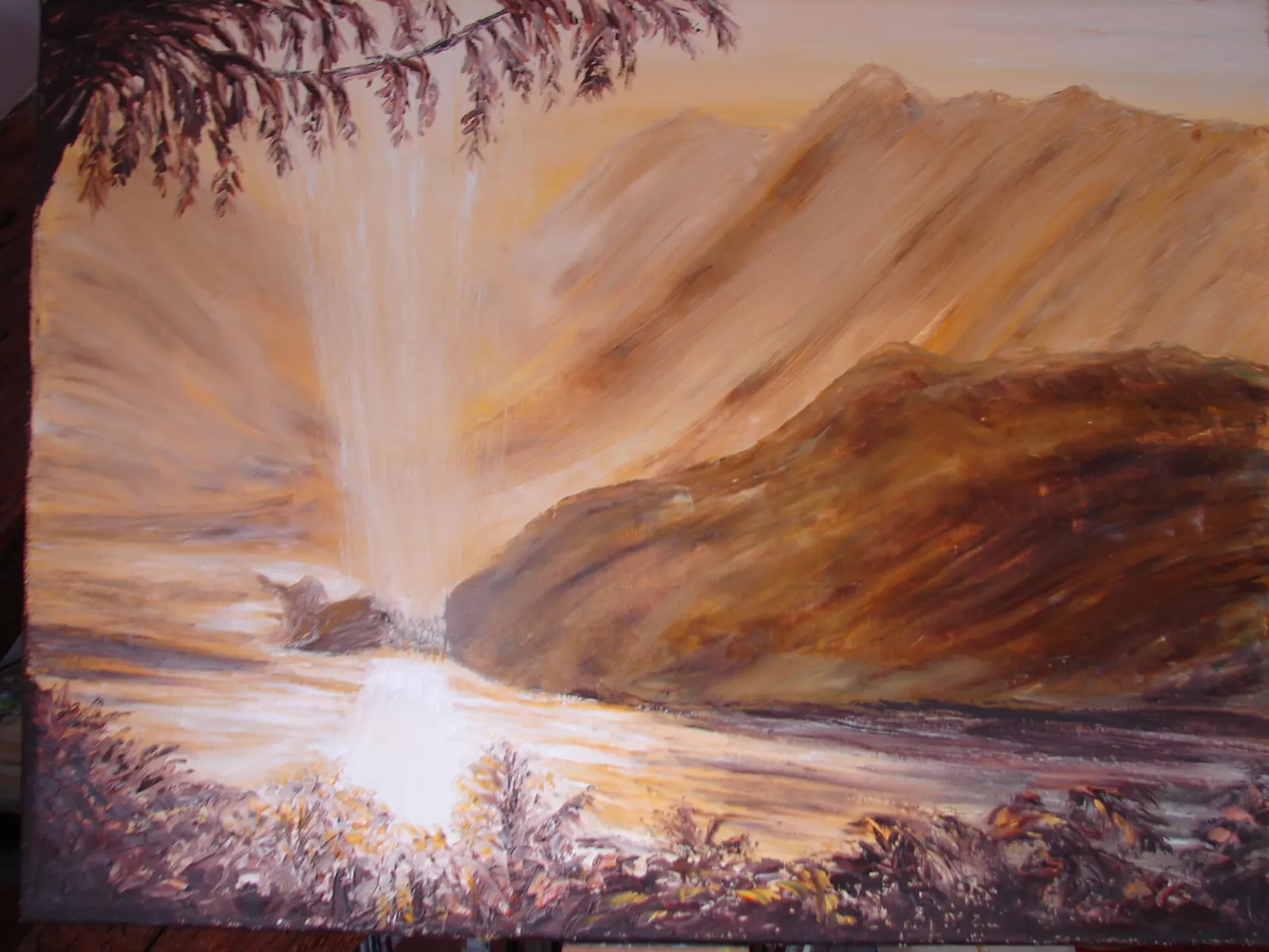Laos : coucher de soleil sur le mont Phousi