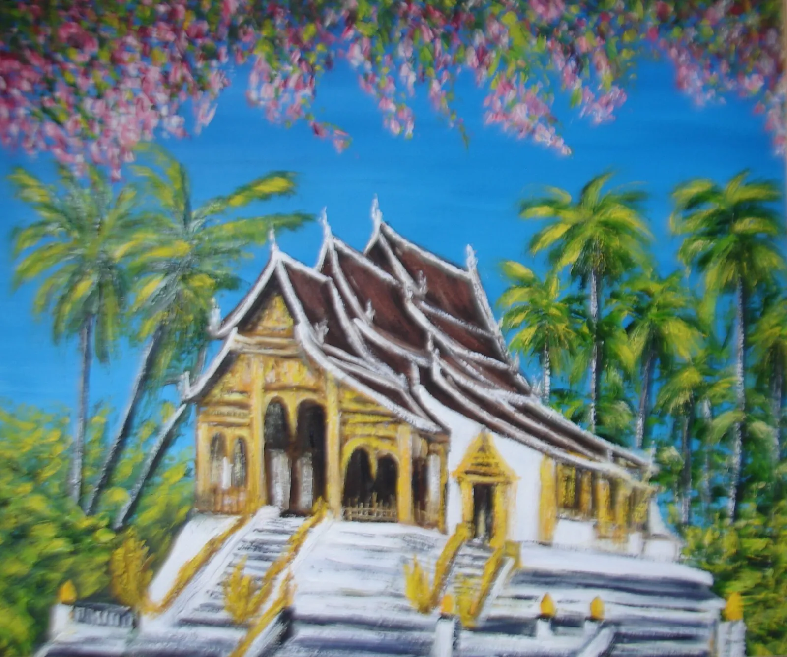 Laos : temple bouddhiste à Luang Pragang
